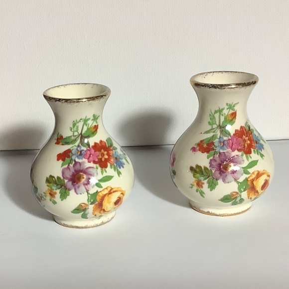 Set of 2 James Kent floral bud vases Antique - Picture 4 of 4